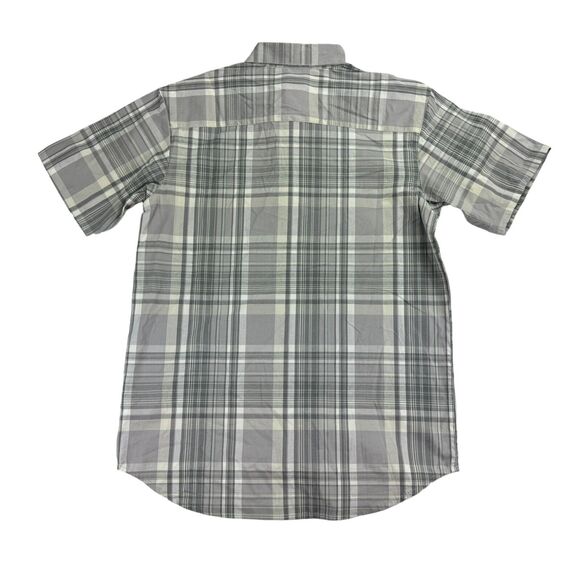 Columbia Mens Rapid Rivers II Plaid Short Sleeve Button Down Shirt Gray S - Picture 3 of 4
